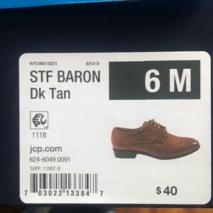 STF Baron Dk Tan Dress boys Shoes